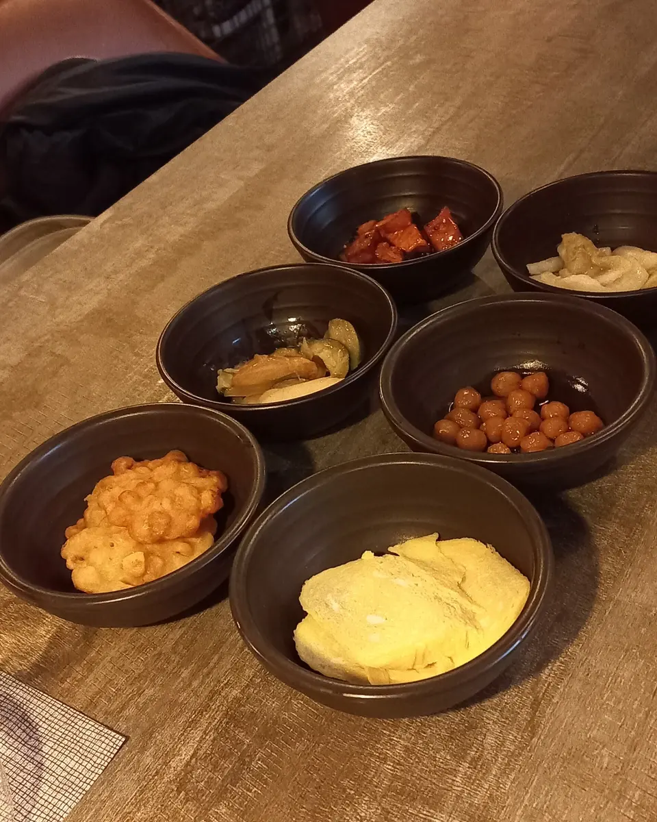 A spread of Korean side dishes